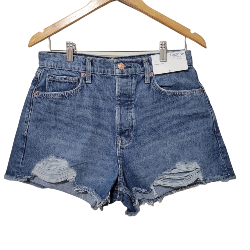 NWT Arizona Jean Co. High Waisted Denim Shorts | Size 11